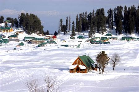 After Snowfall view of Gulmarg